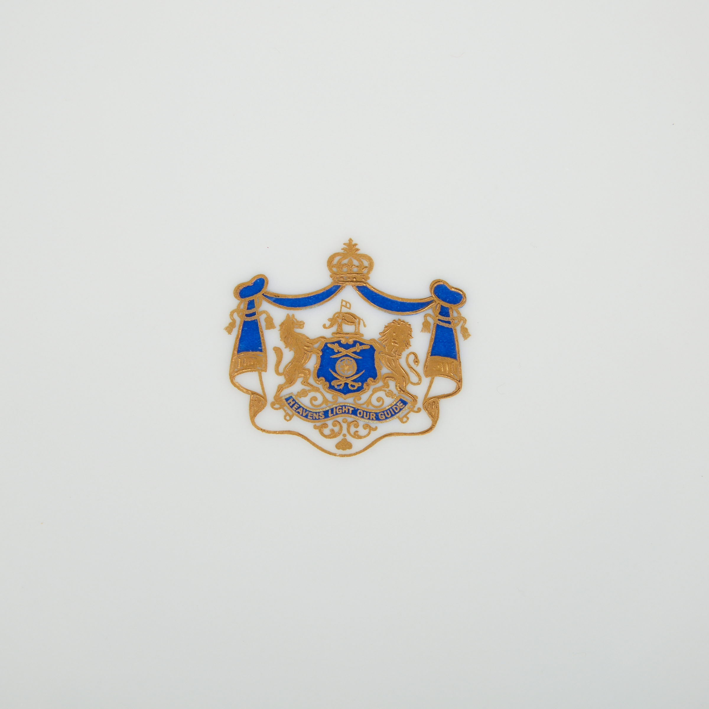 Rosenthal Armorial Service Plate for the Maharaja of Patiala, Yadavindra Singh, mid-20th century