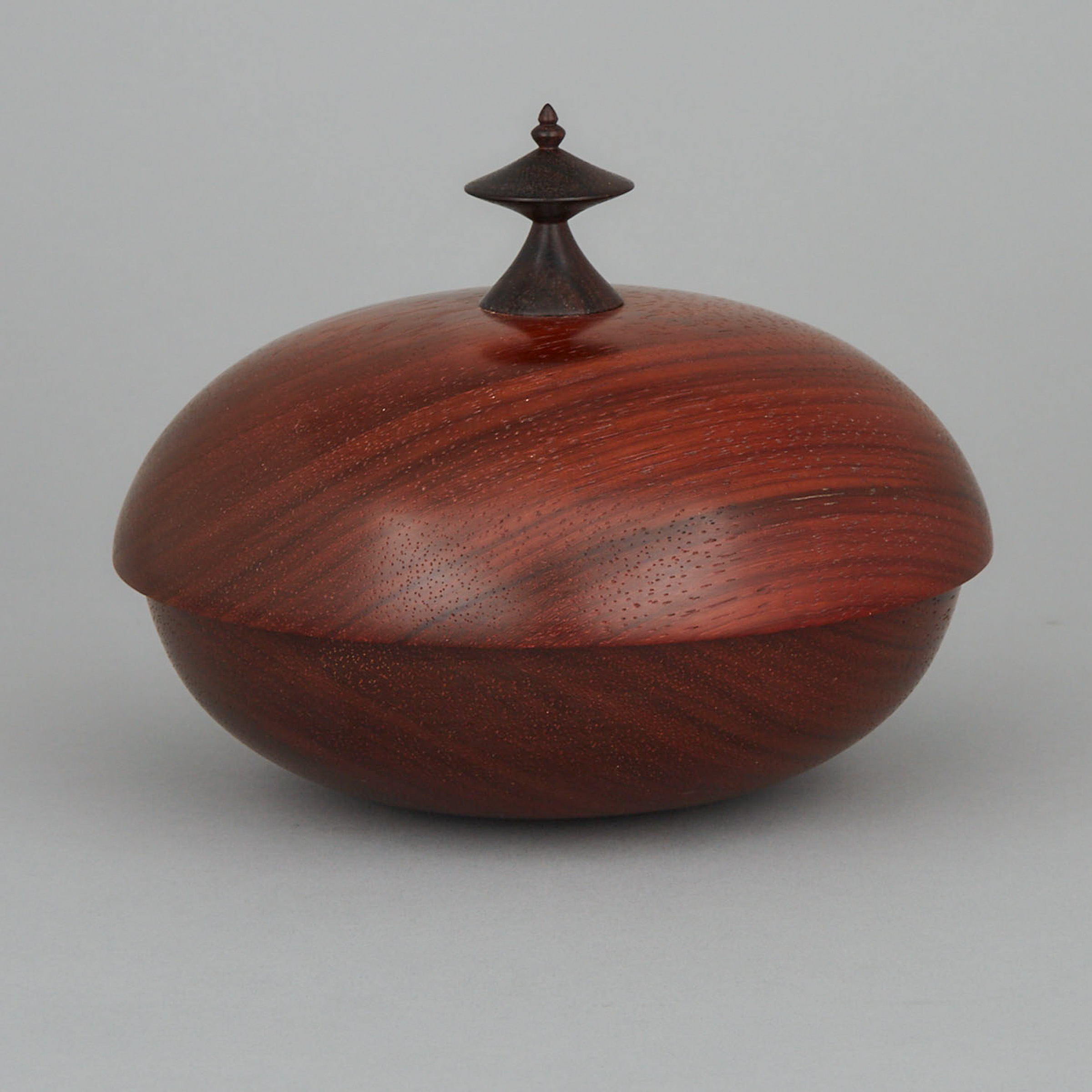 Contemporary Turned Padauk and Cocobolo Bowl by V. Lebert, c.2000