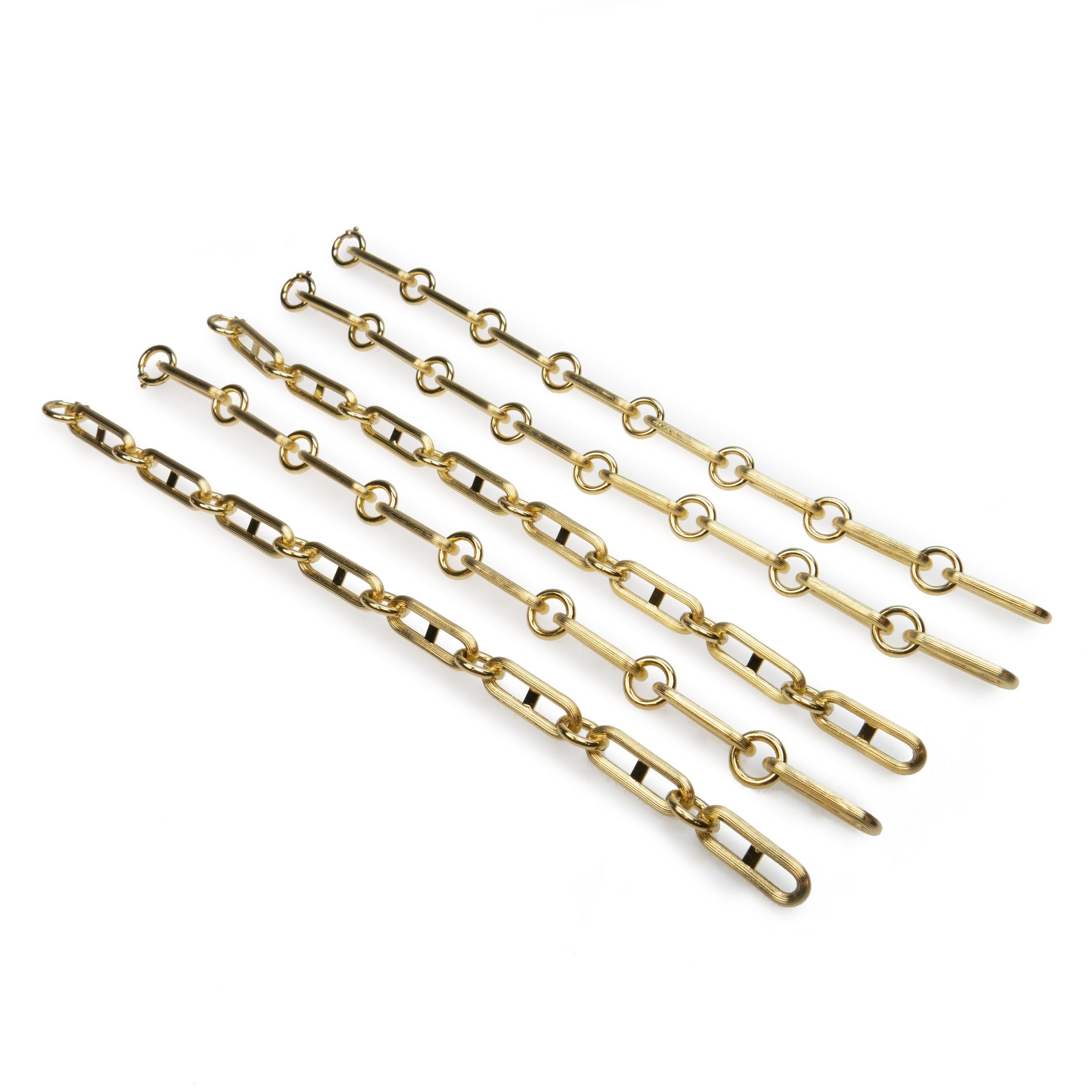 5 x 18k Yellow Gold Bracelets