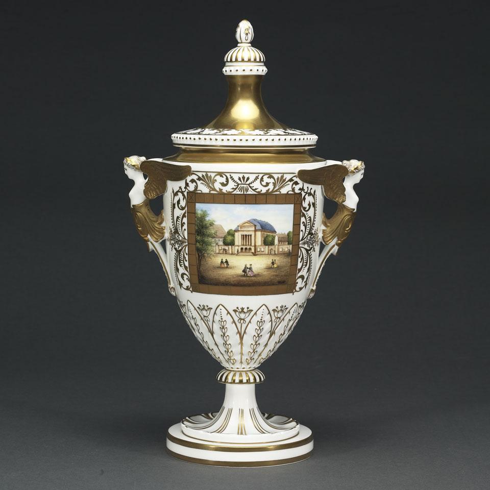 Carl Thieme Dresden Vase and Cover, 20th century