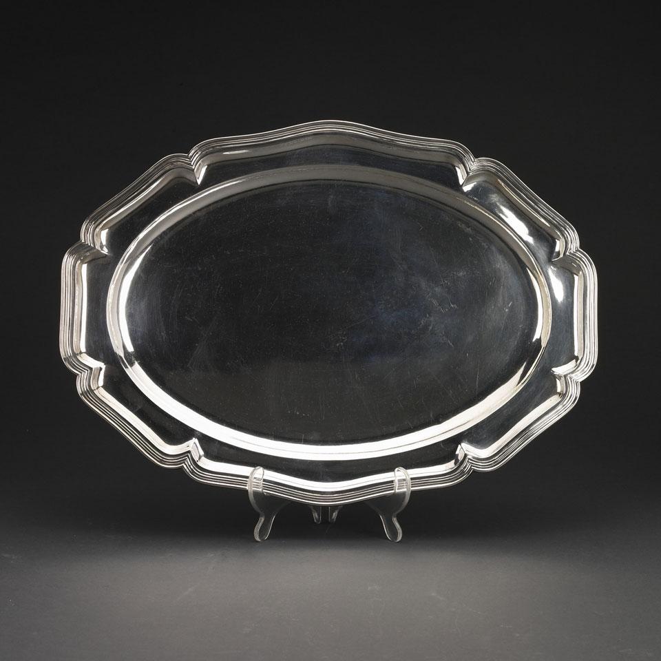German Silver Oval Platter, Sturm, 20th century