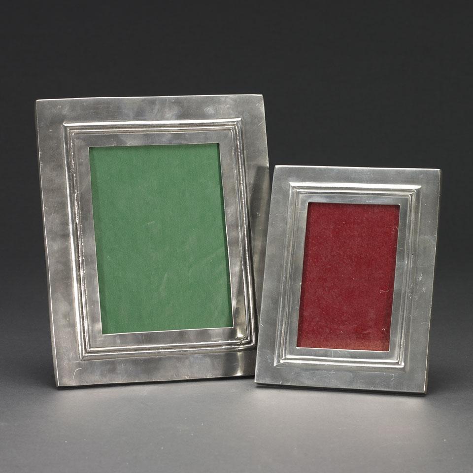 Two Portuguese Silver Photograph Frames, 20th century