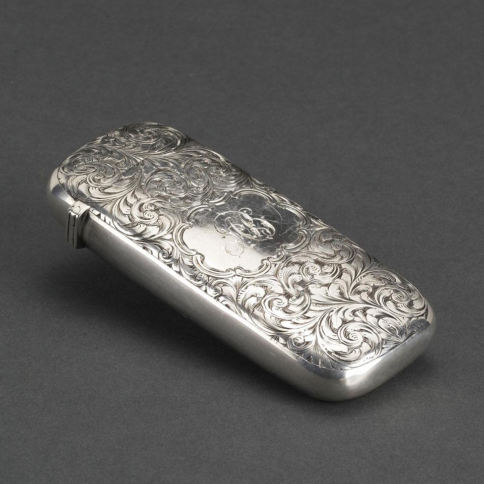 Victorian Silver Cheroot Case, Edward Smith, Birmingham, 1857