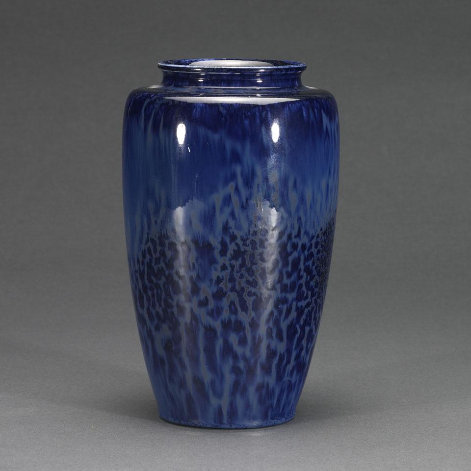 Ruskin Mottled Blue Glazed Vase, 1919