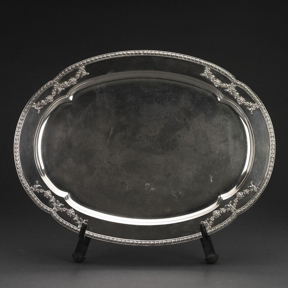 Austro-Hungarian Silver Oval Platter, Vienna, early 20th century