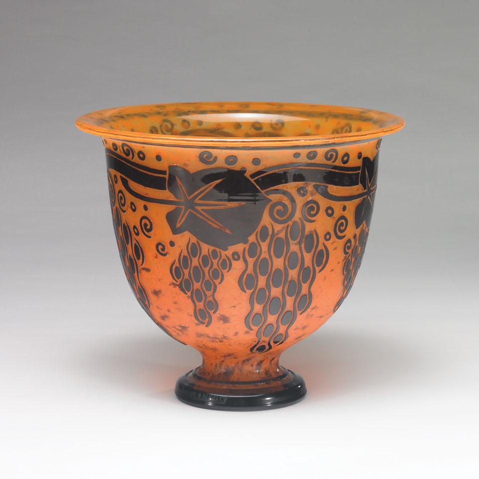 Daum Cameo Glass Vase, c.1930