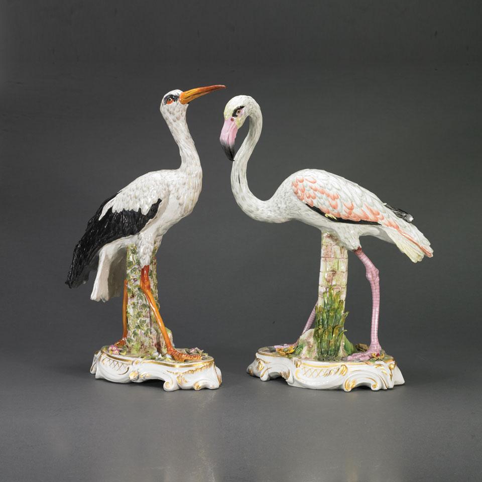 Pair of ‘Meissen’ Models of Birds, late 19th century