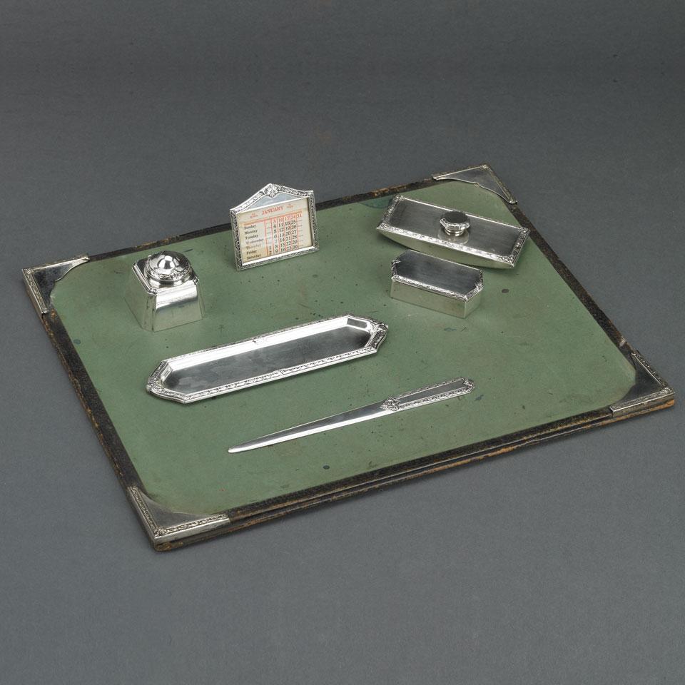 American Silver Desk Set, Tiffany & Co., New York, N.Y., 20th century