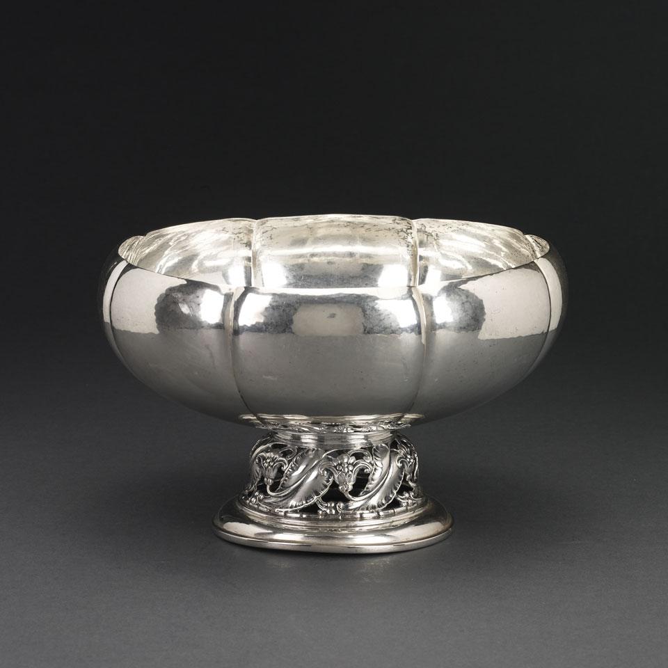 American Silver Pedestal Footed Bowl, Gorham Mfg. Co., Providence, R.I., mid-20th century