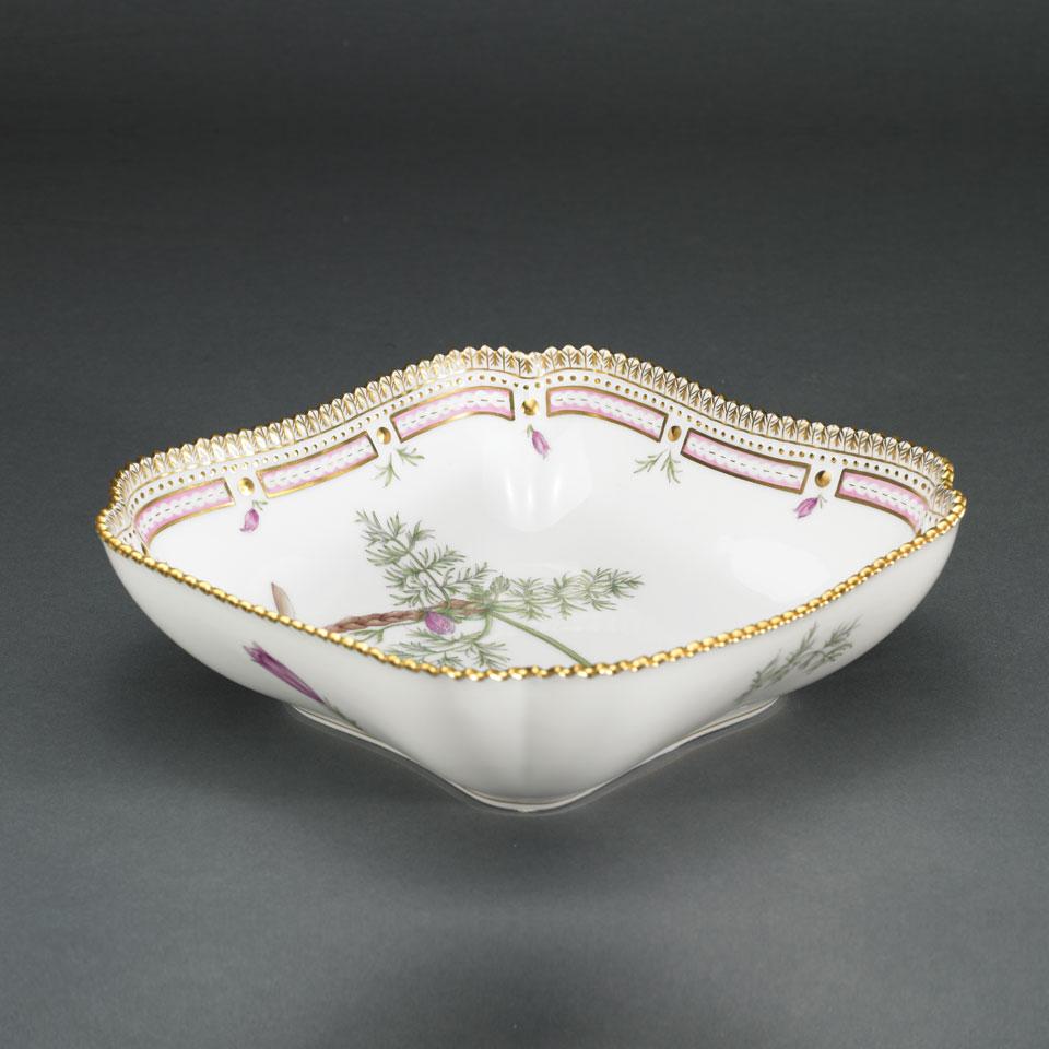 Royal Copenhagen ‘Flora Danica’ Cushion Shaped Bowl, 20th century