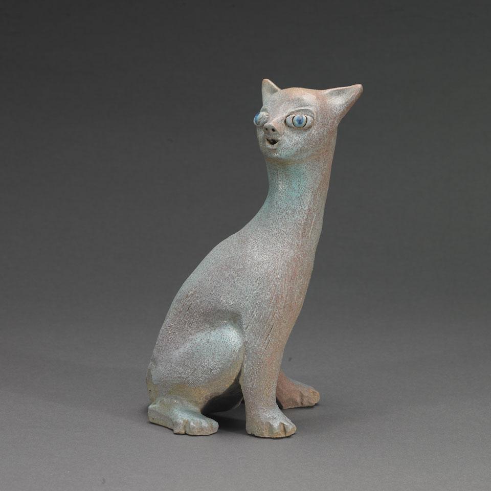 Rare Deichmann Stoneware Cat, Kjeld & Erica Deichmann, c.1953