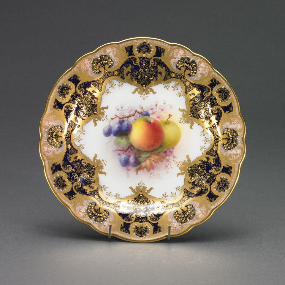 Royal Worcester Fruit Painted Plate, George H. Cole, 1912