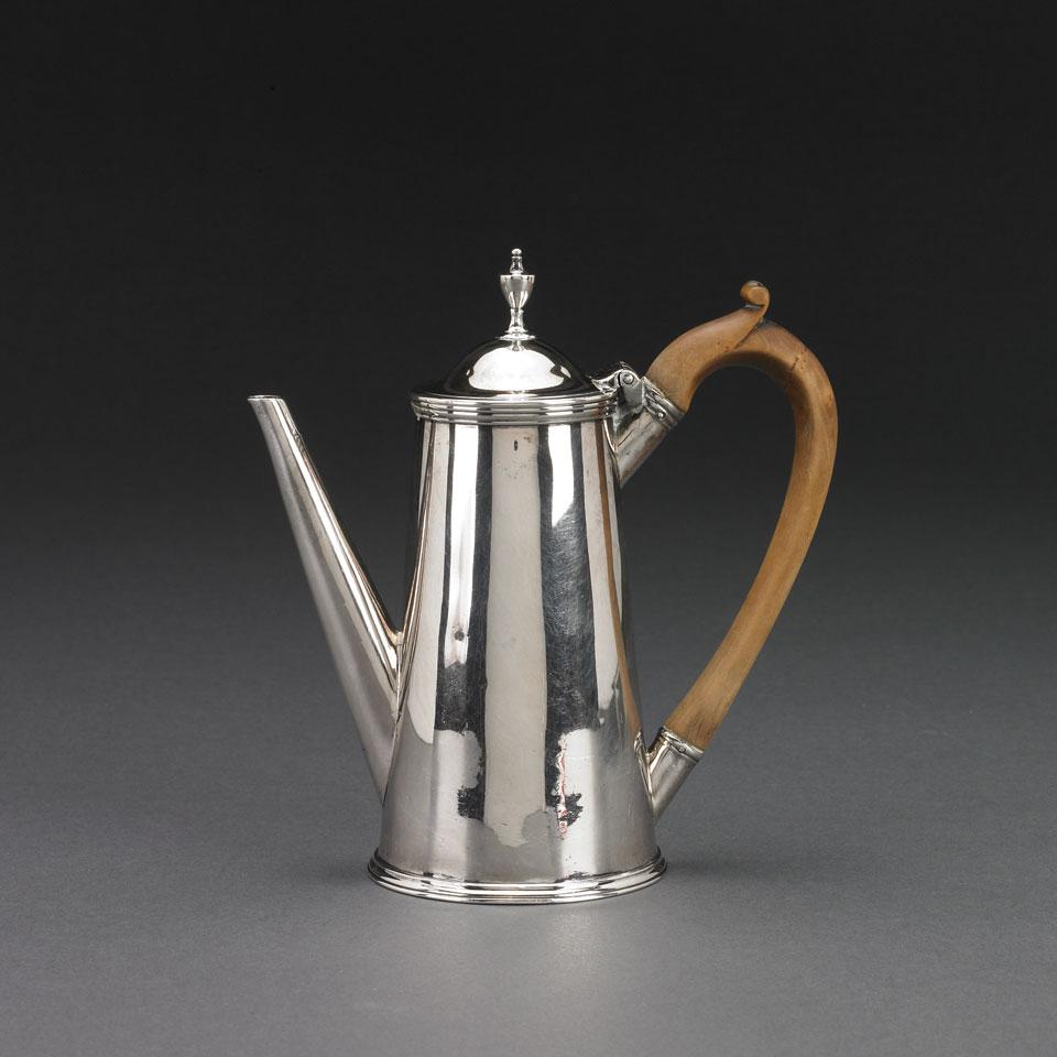 George III Silver Small Coffee Pot, London, 1787