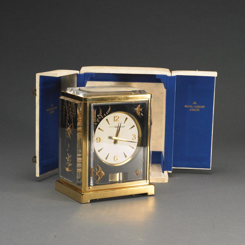 Jaeger-LeCoultre Lucite and Gilt Brass ‘Marina’ Cased Atmos Clock, 1960’s