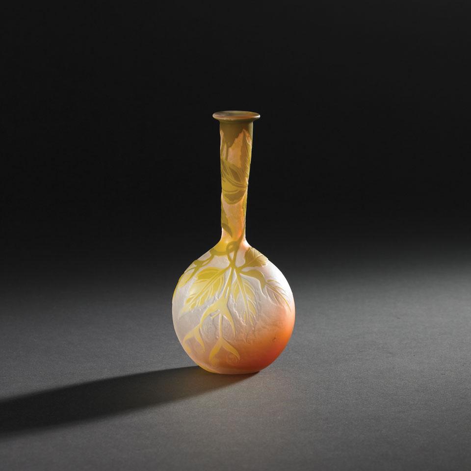 Gallé Cameo Glass Vase, c.1900