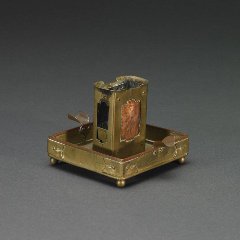 Paul Beau Copper and Brass Smoker’s Tray, early 20th century