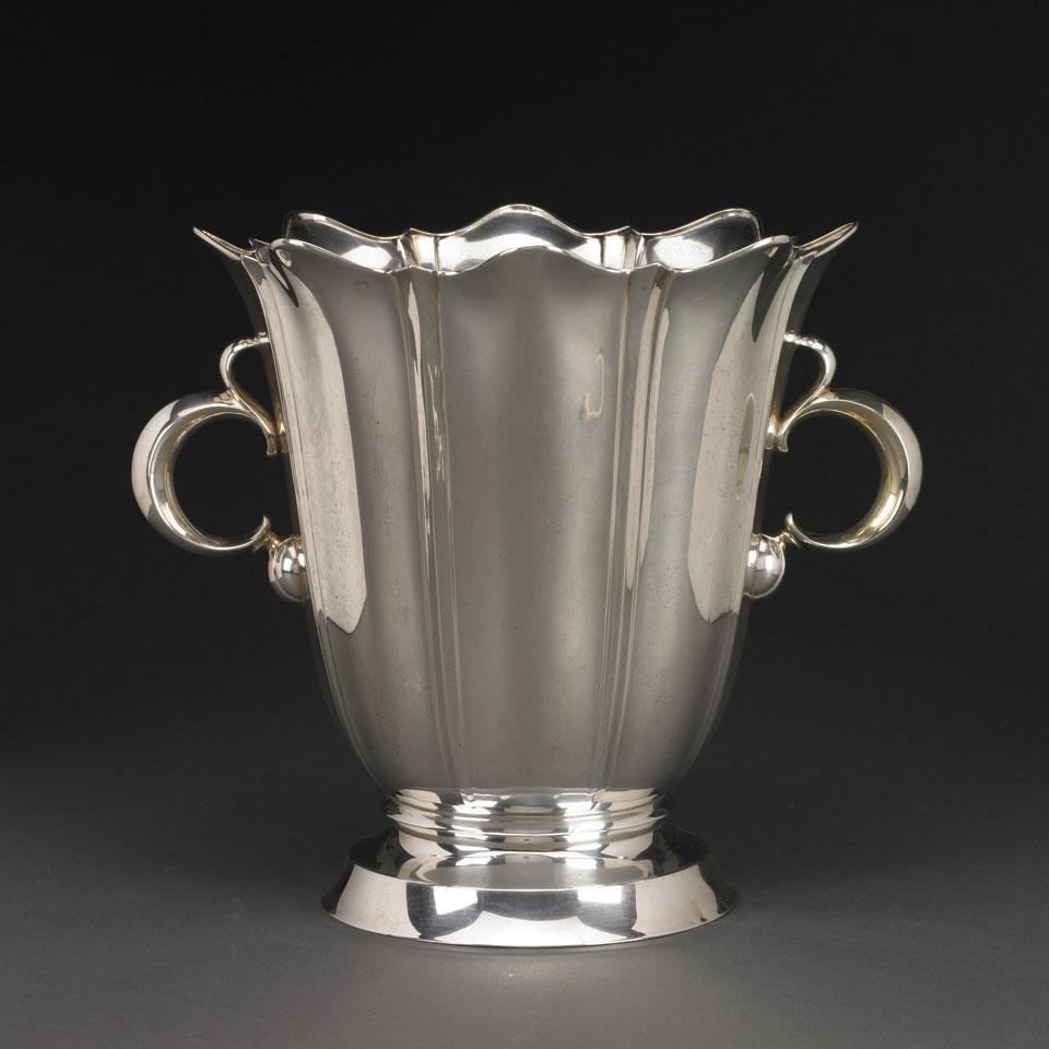 German Silver Two-Handled Vase, Feldman, Bielefeld, early 20th century