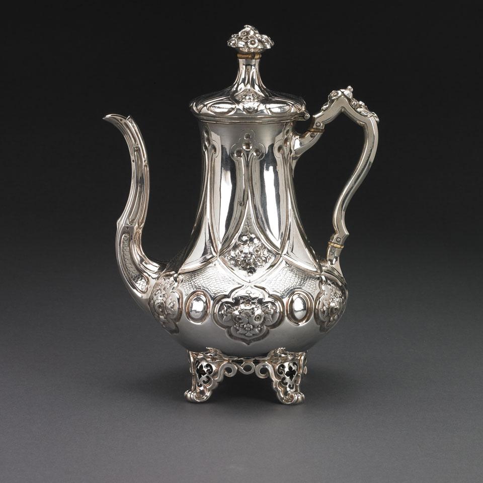 Victorian Silver Coffee Pot, James Charles Edington, London, 1852