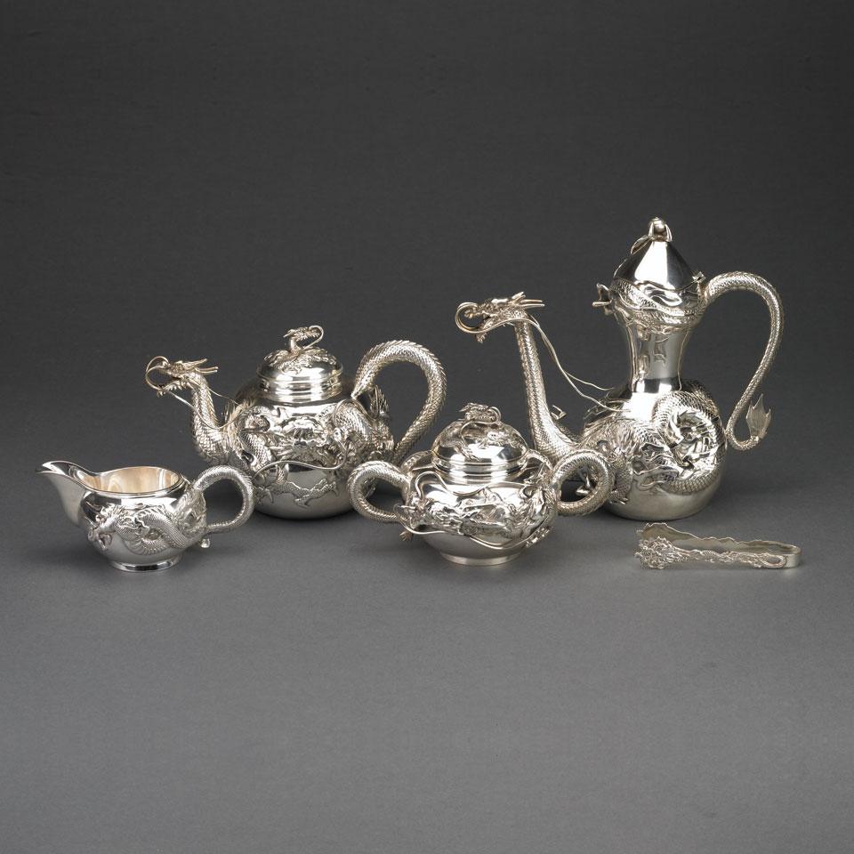Japanese Silver Tea & Coffee Service, early 20th century