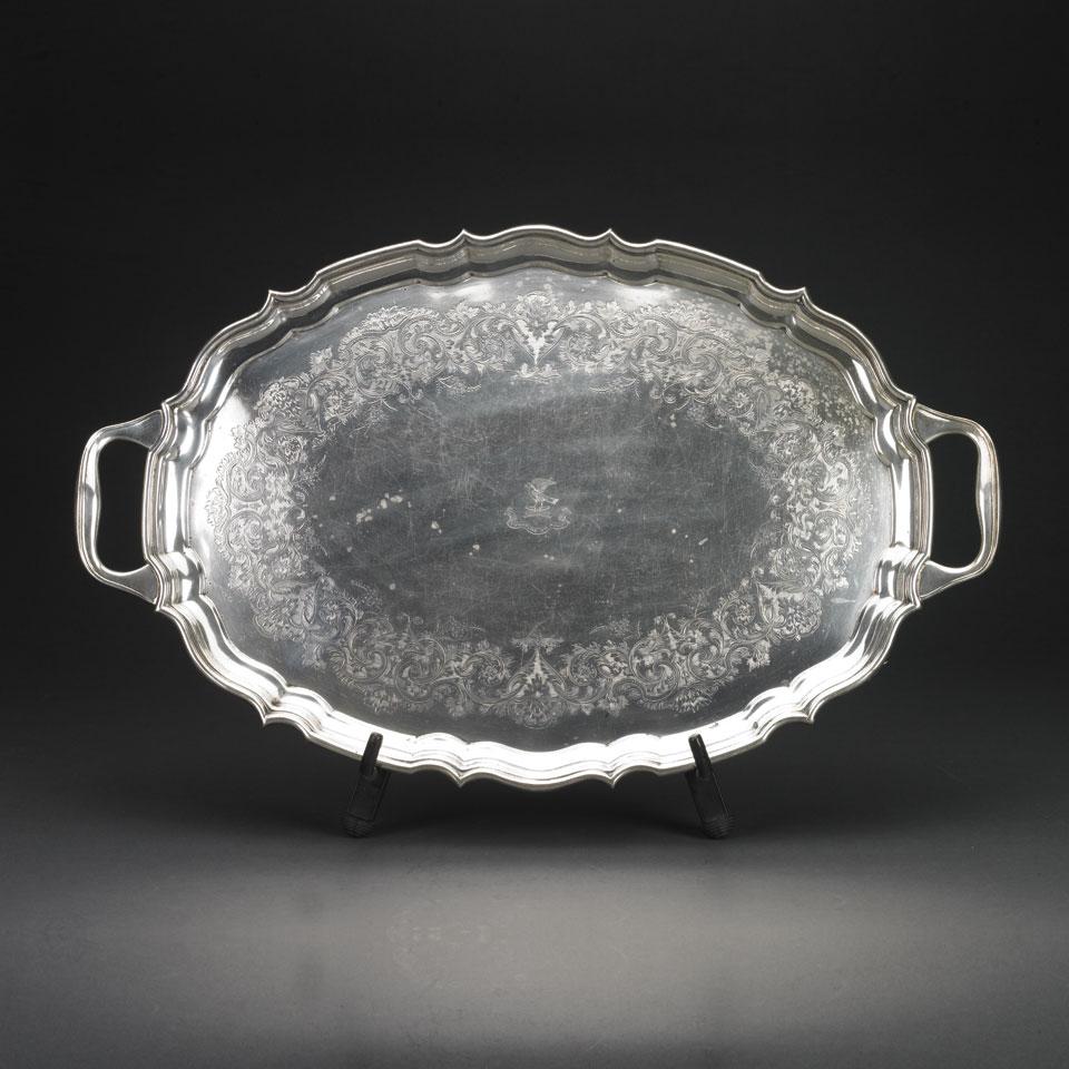 Canadian Silver Oval Serving Tray, Henry Birks & Sons, Montreal, Que., c.1920