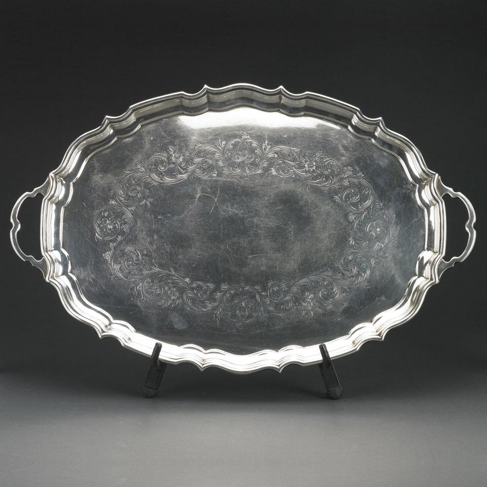 Canadian Silver Oval Serving Tray, Henry Birks & Sons, Montreal, Que., 1920’s
