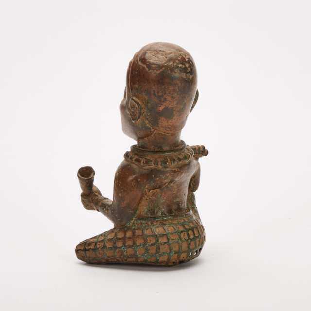 Tada Bronze Seated Figure, Nigeria, West Africa