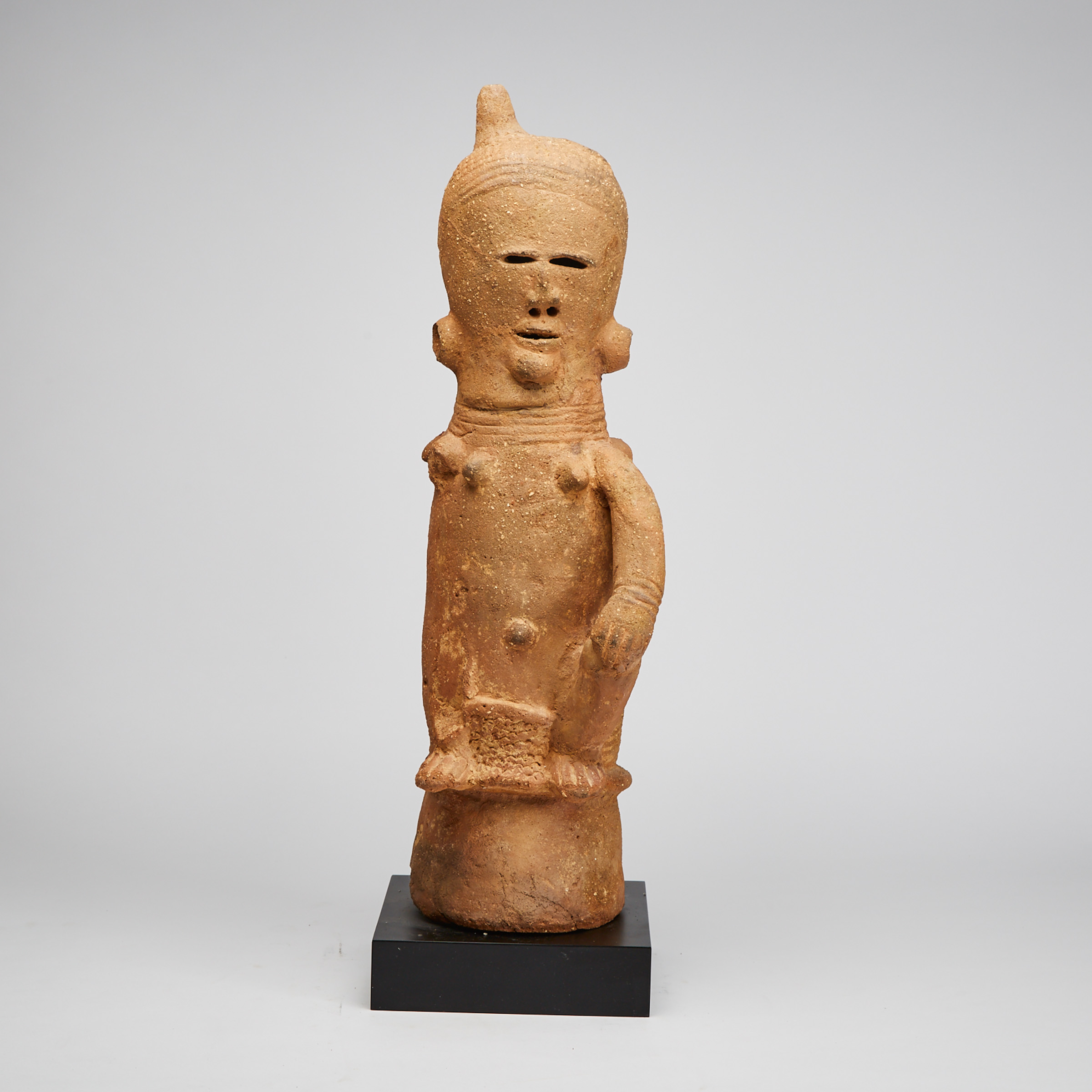 Terra Cotta Janus Seated Figure, possibly Katsina or Sokoto, Nigeria, West Africa
