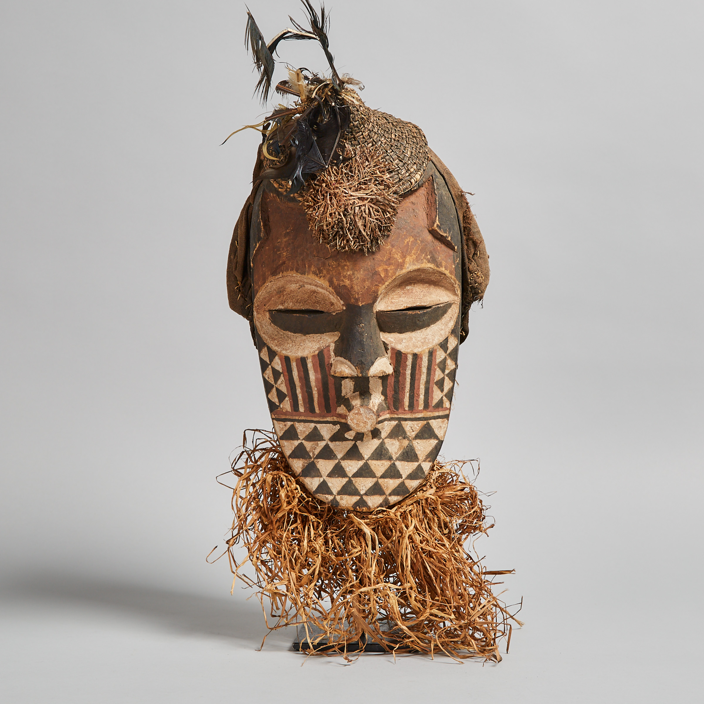 Kuba Bushoong Mask and Headdress, Democratic Republic of Congo, Central Africa