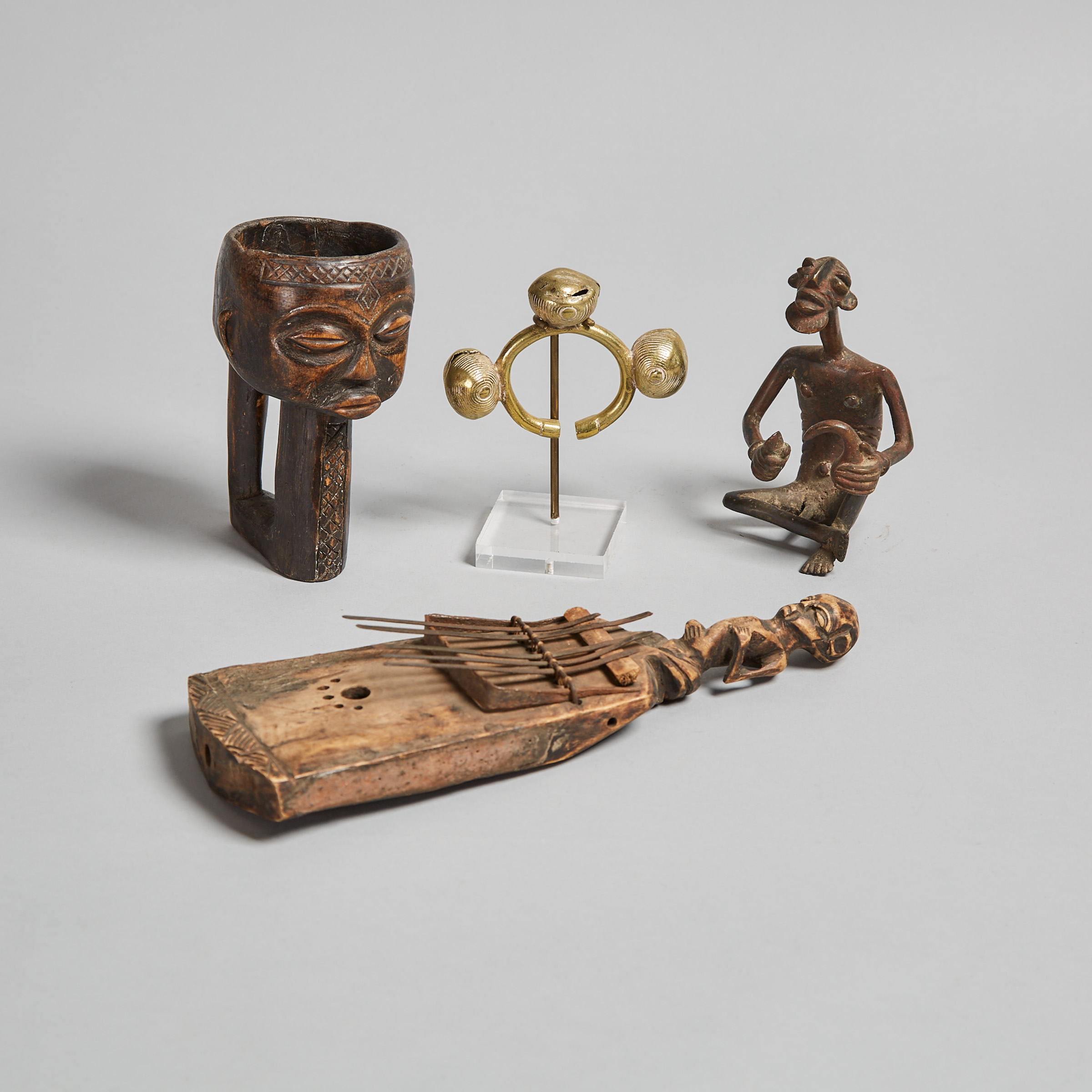 Group of Four African Items