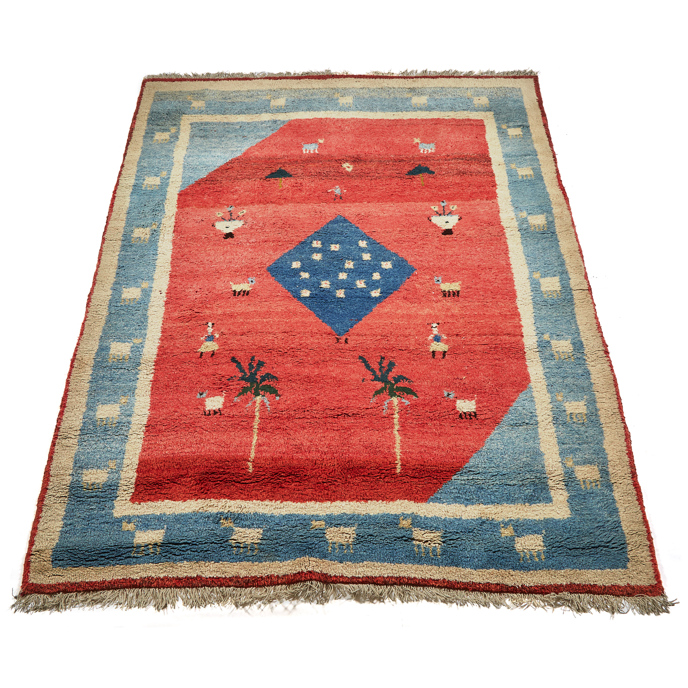 Gabbeh Carpet, Persian, late 20th century