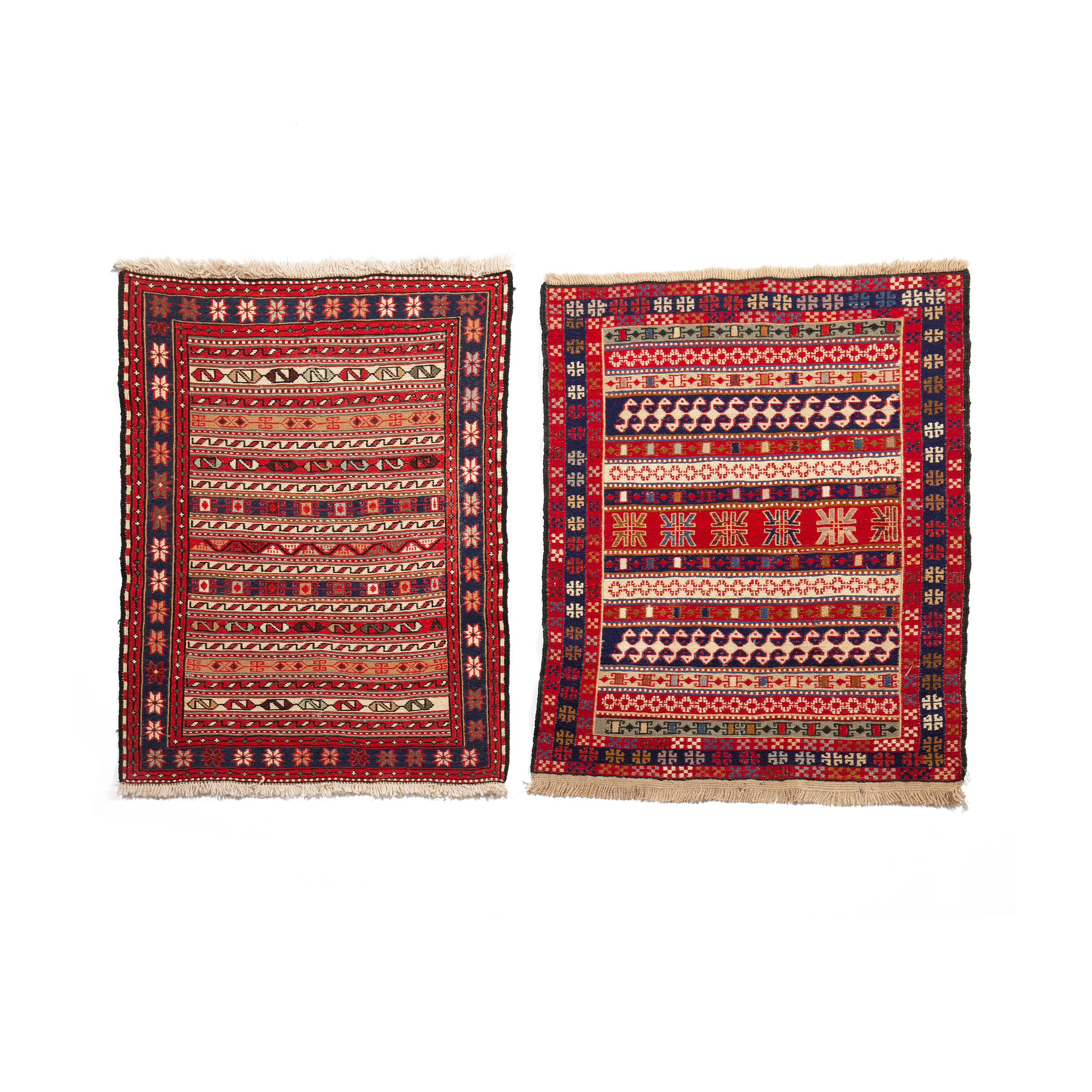 Two Soumak Rugs, Caucasian, mid 20th century