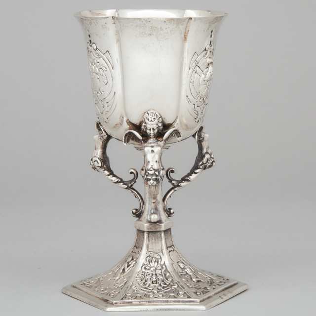 German Silver Goblet, mid-19th century