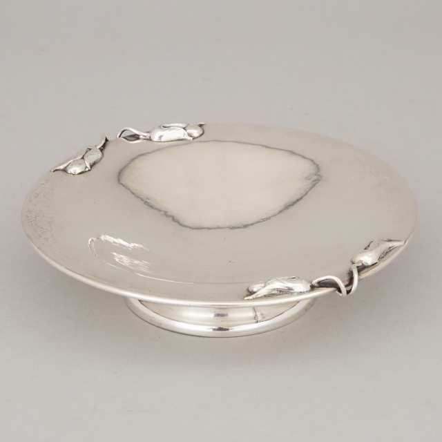 Canadian Silver Circular Dish, Carl Poul Petersen, Montreal, Que., mid-20th century