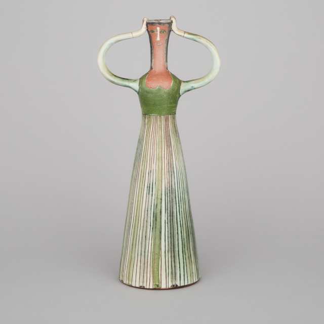 Brooklin Pottery Figural Candlestick, Theo and Susan Harlander, 1960s