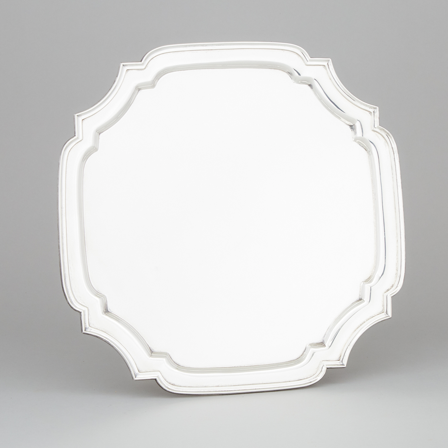Canadian Silver Square Salver, Henry Birks & Sons, Montreal, Que., 1965