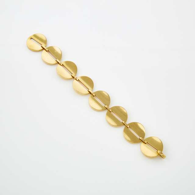 Georg Jensen Danish 18k Yellow Gold Circular Link Bracelet