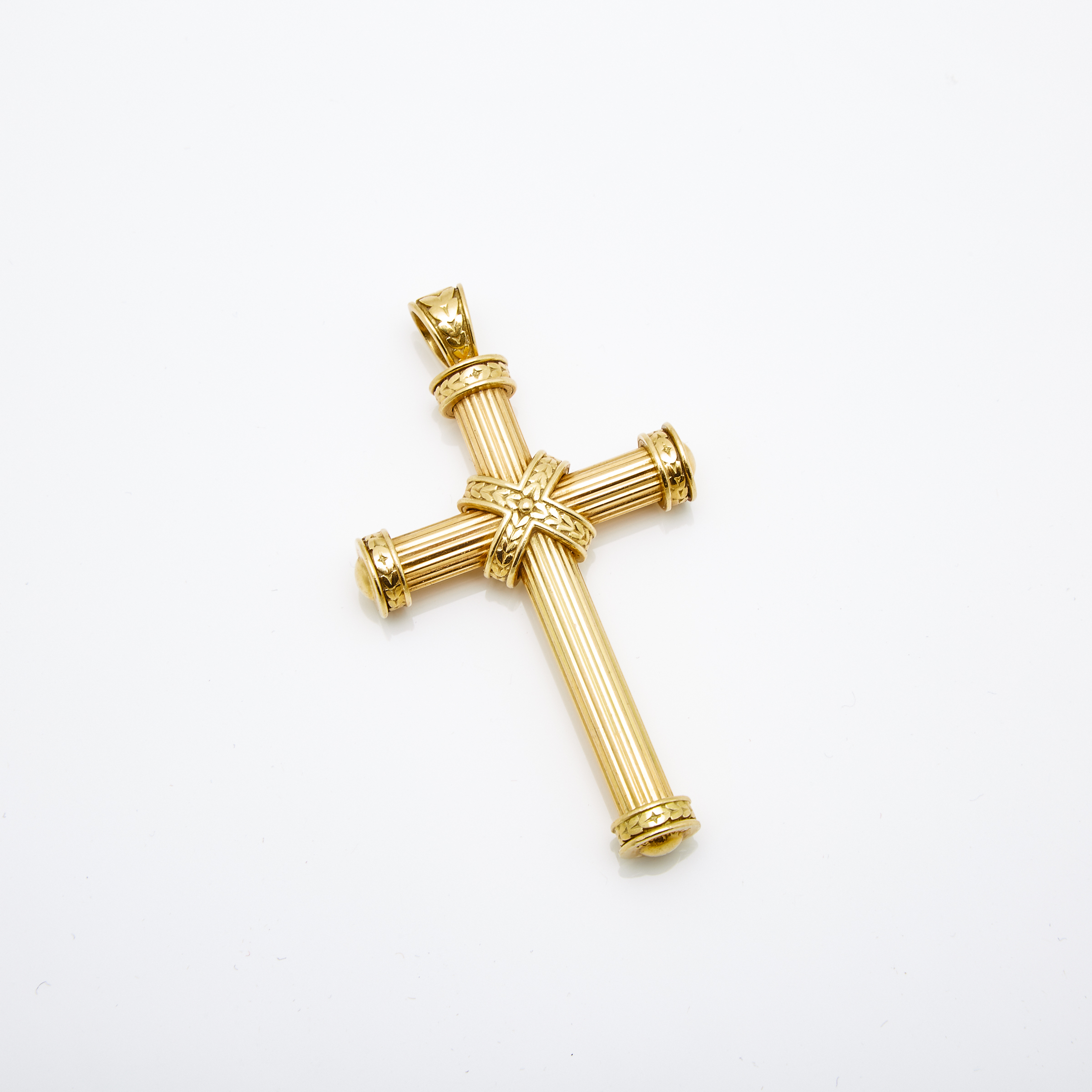 Theo Fennell English 18k Yellow Gold Cross Pendant