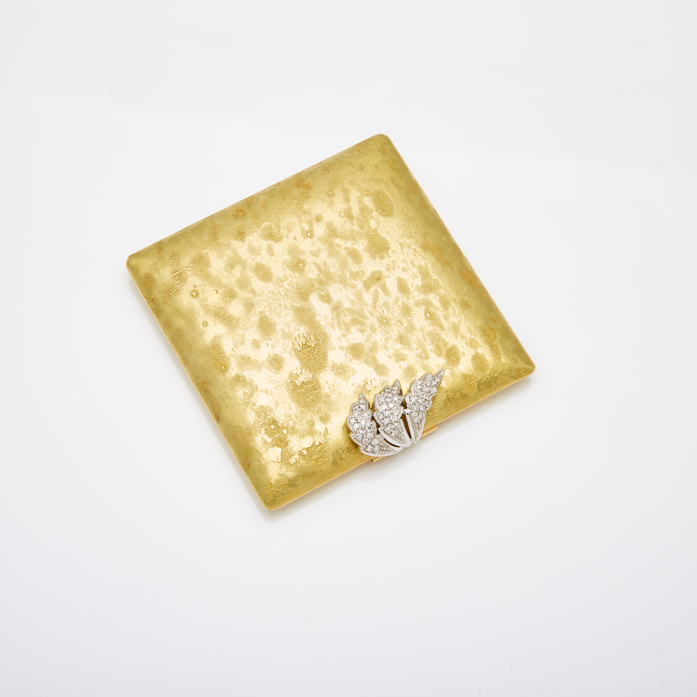 18k Yellow & White Gold Square Compact