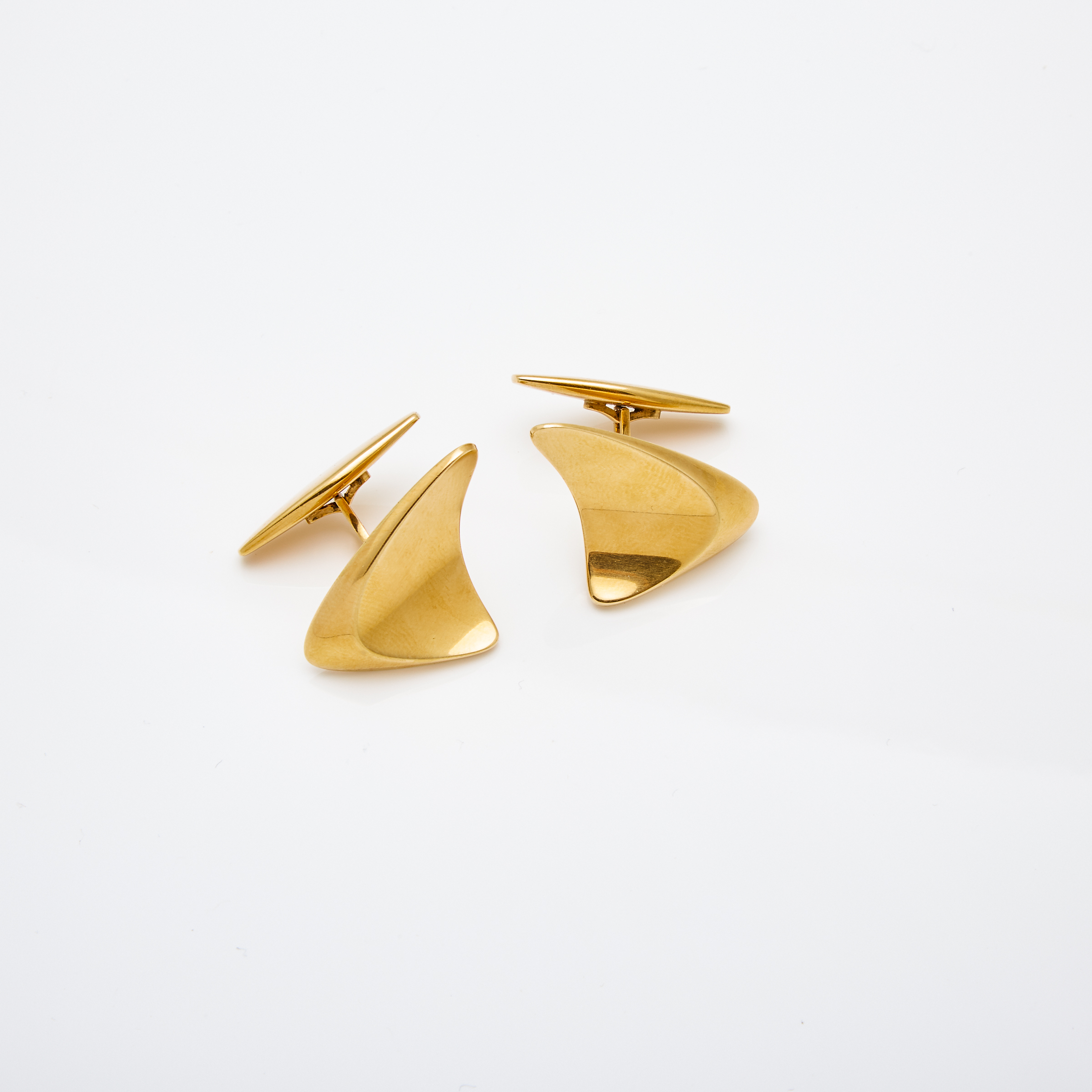 Pair Of Georg Jensen Danish 18k Yellow Gold Cufflinks