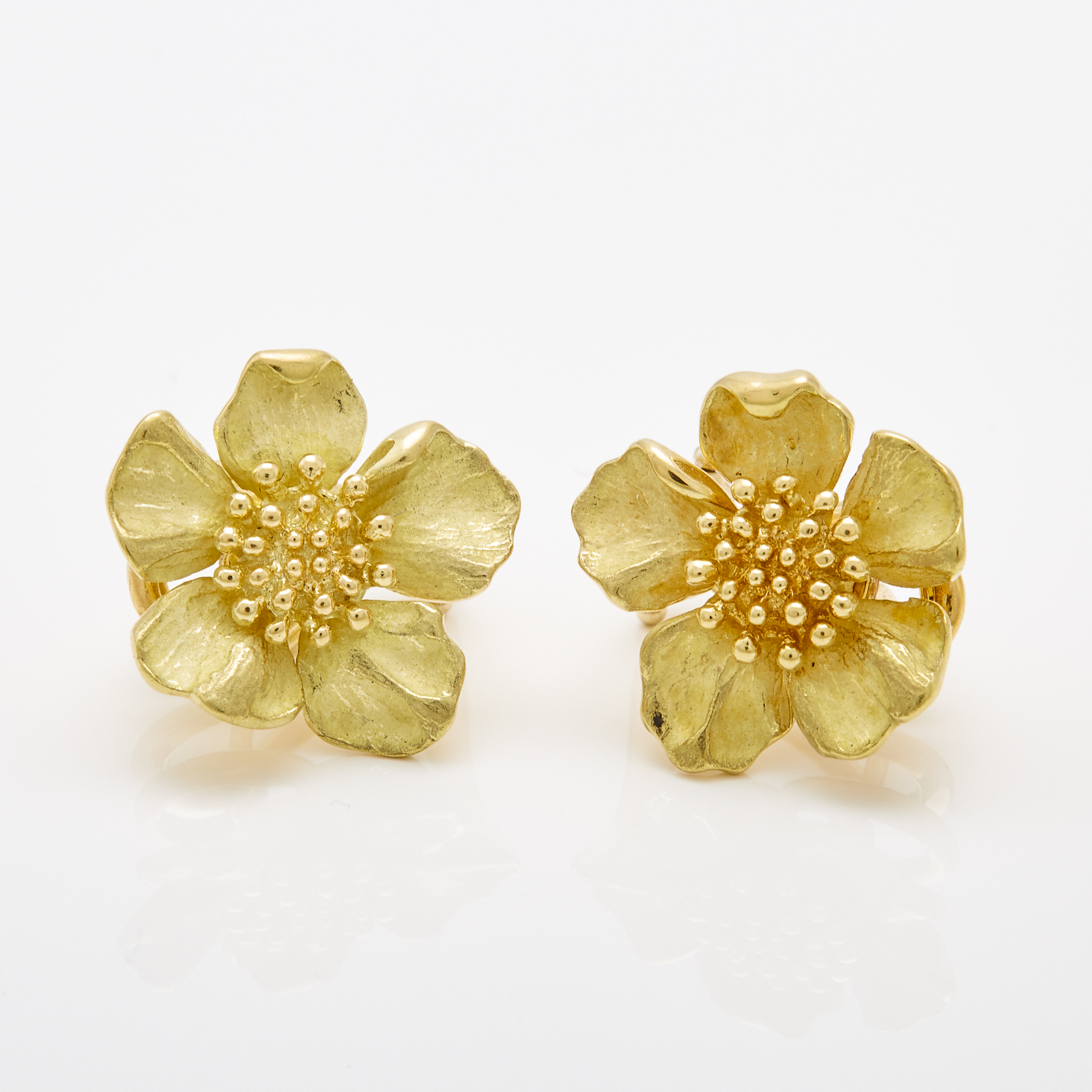 Pair of Tiffany & Co. 18k Yellow Gold Button Earrings