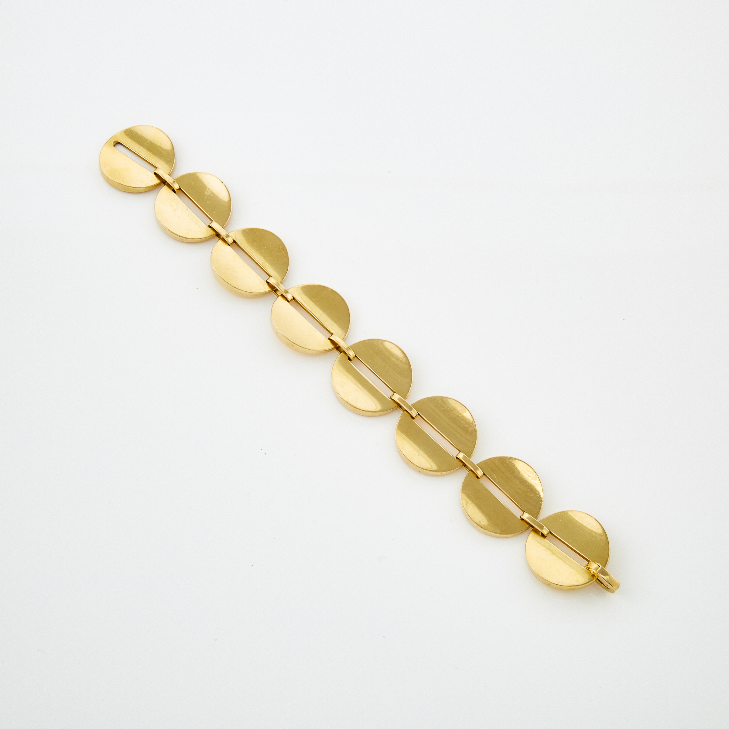 Georg Jensen Danish 18k Yellow Gold Circular Link Bracelet