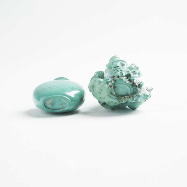 Two Turquoise Snuff Bottles, 19th/20th Century
