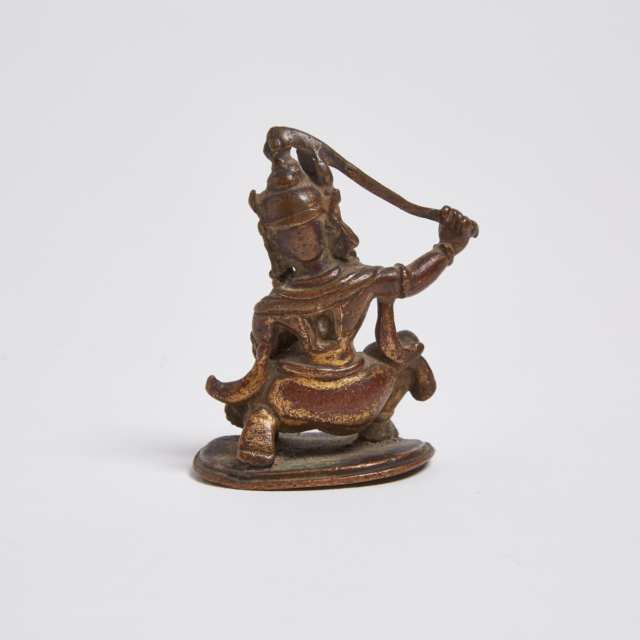 A Small Bronze Figure of Achala, Tibet, 12th Century or Later