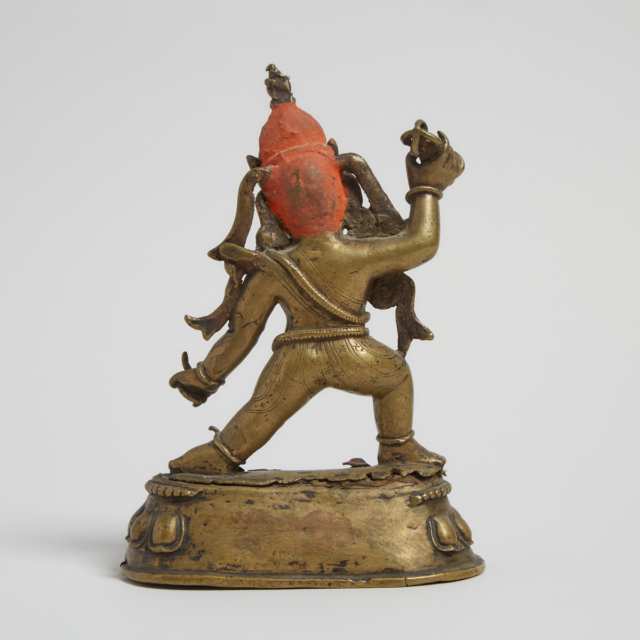 A Gilt Bronze Figure of Vajrapani, Nepal, 15th Century or Later