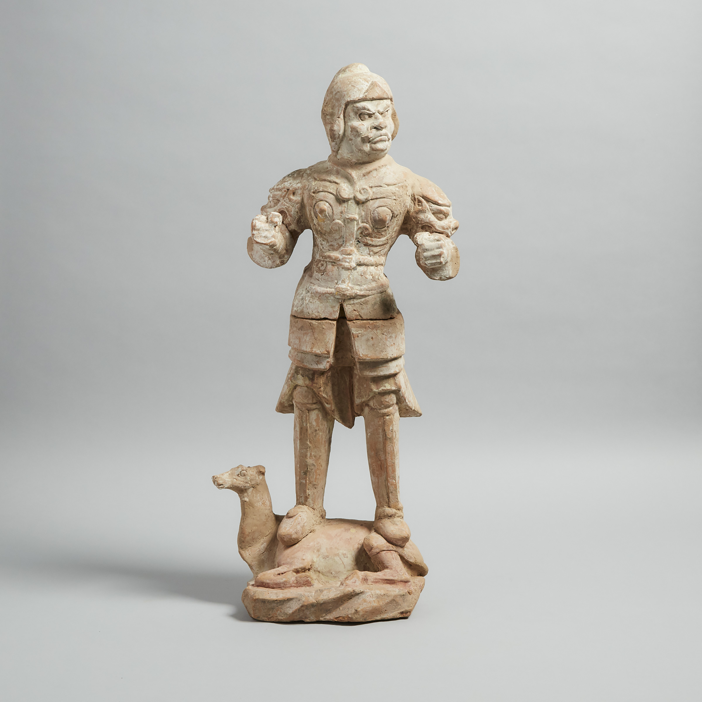 A Large Pottery Figure of a Lokapala, Tang Dynasty