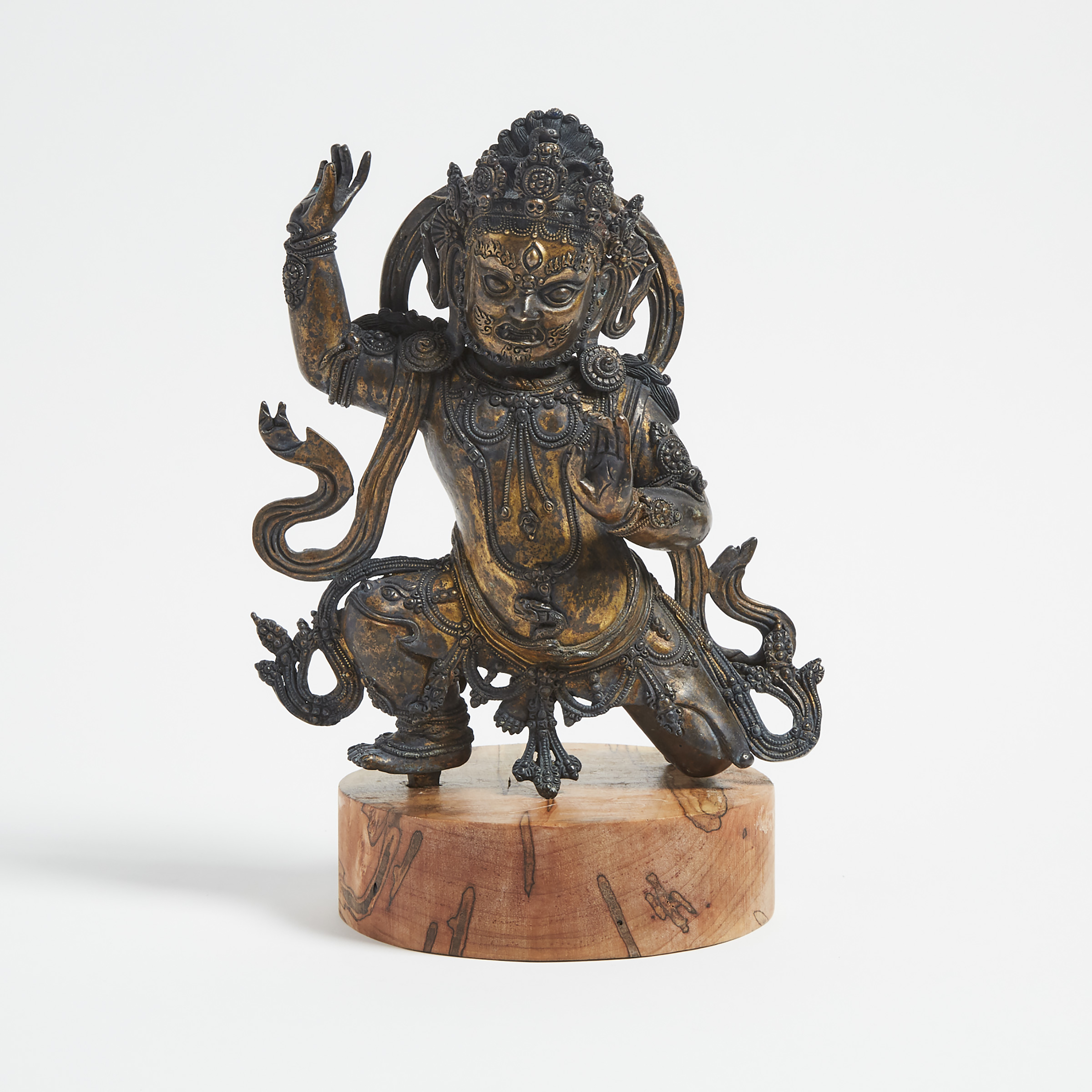 A Gilt Bronze Figure of Vajrapani, 15th Century or Later