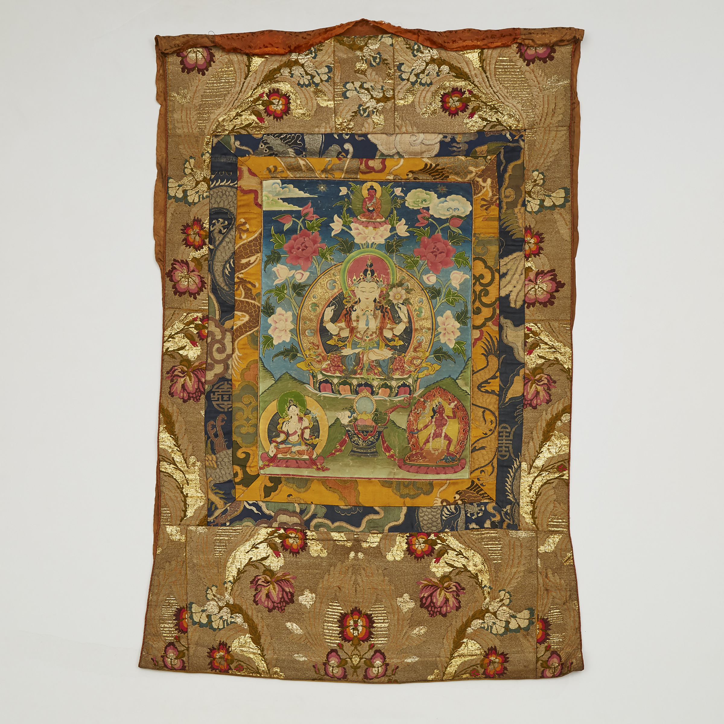 A Thangka of Four-Armed Avalokiteshvara, Tibet, 18th Century