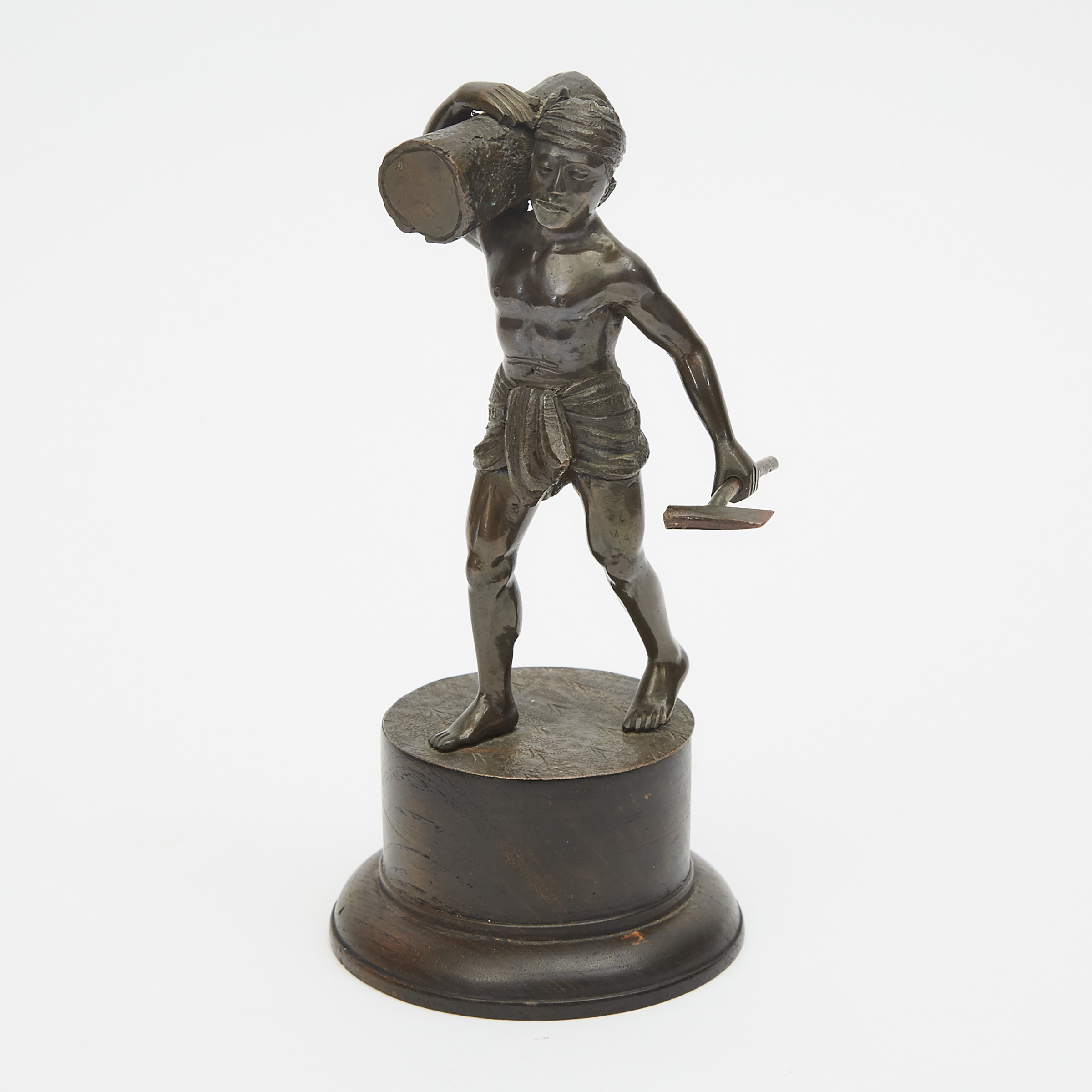A Bronze Figure of a Woodsman, Circa 1900