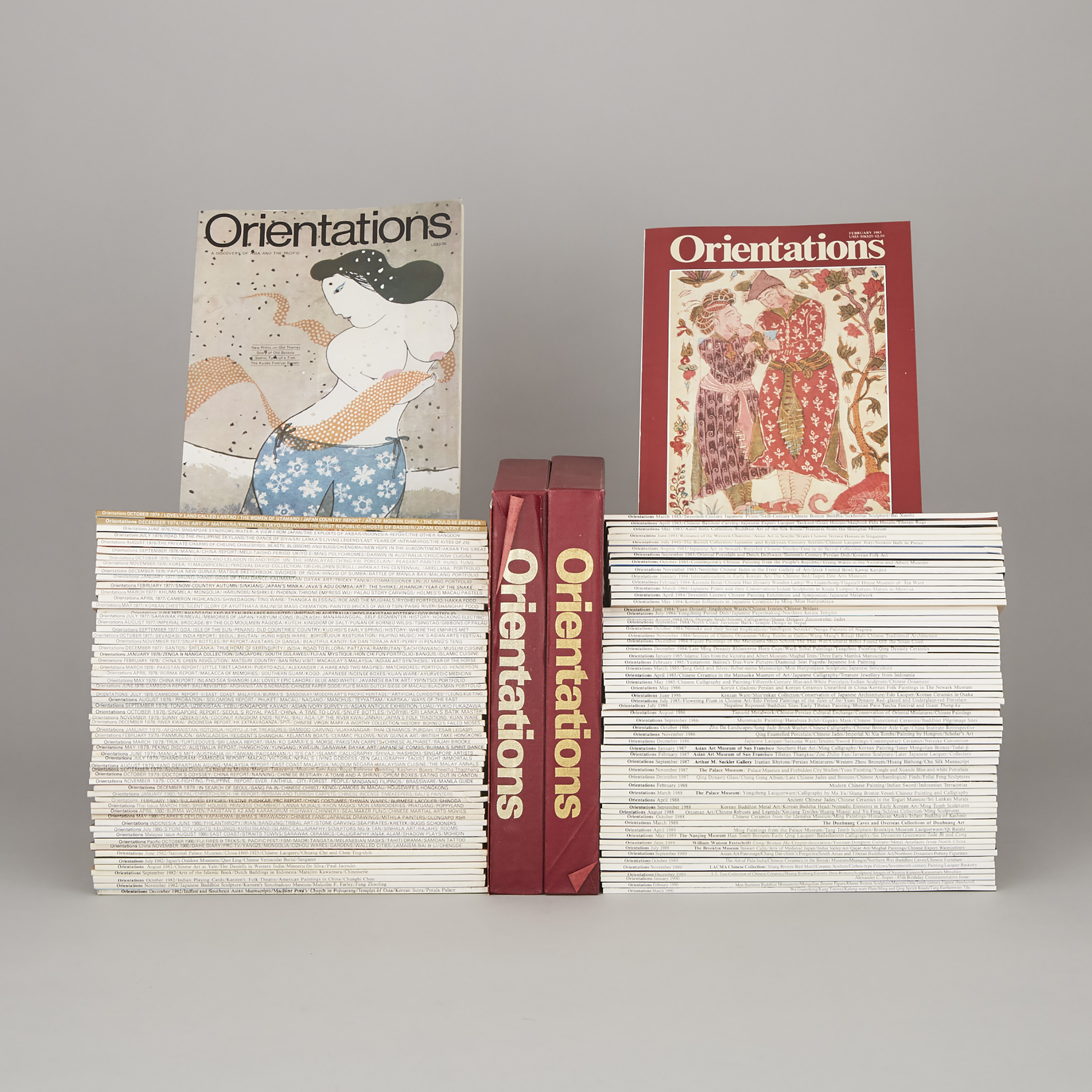A Group of One Hundred and Twenty-Three Issues of 'Orientations' Magazine, (1974-1990)