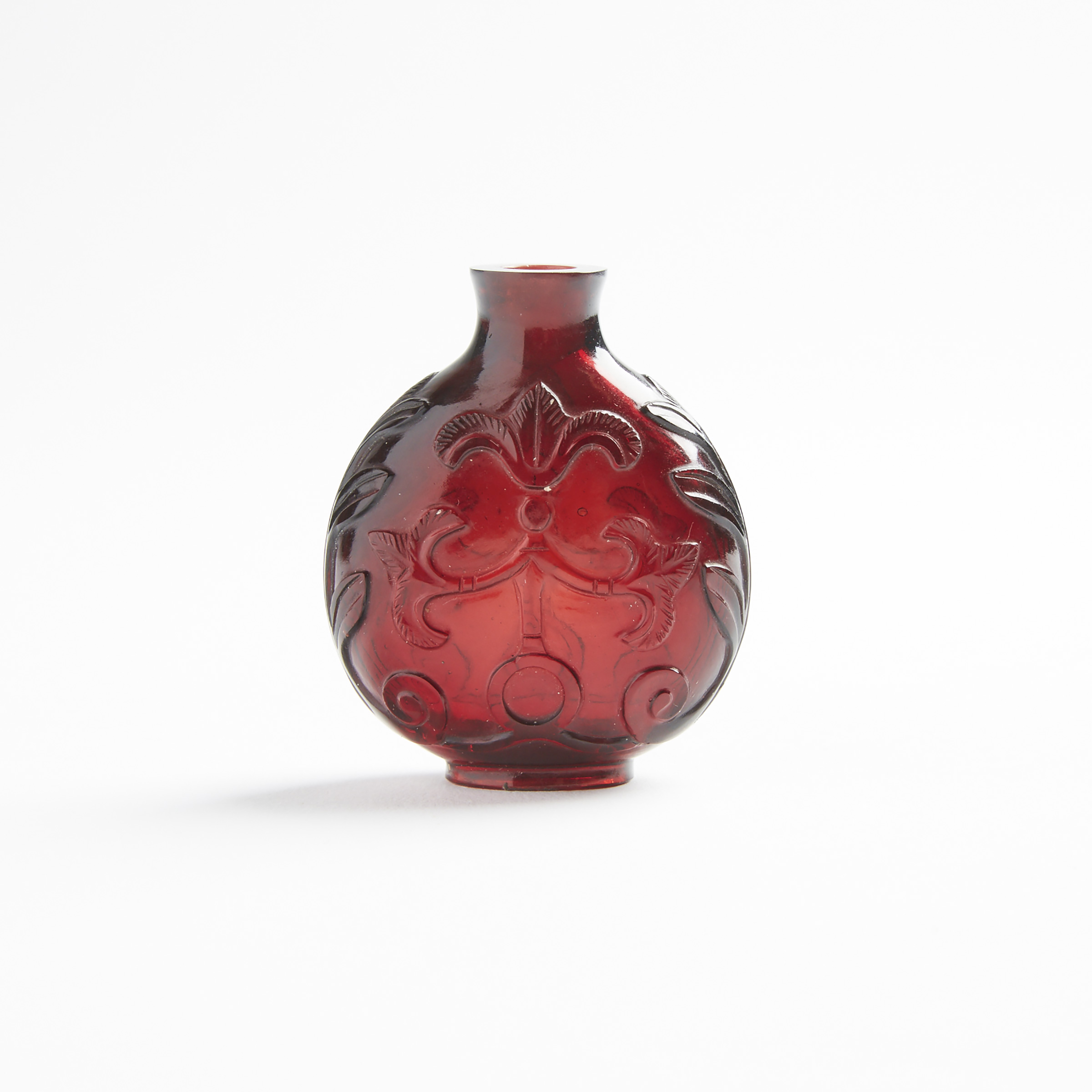 A Ruby-Red Glass Snuff Bottle, 18th/19th Century
